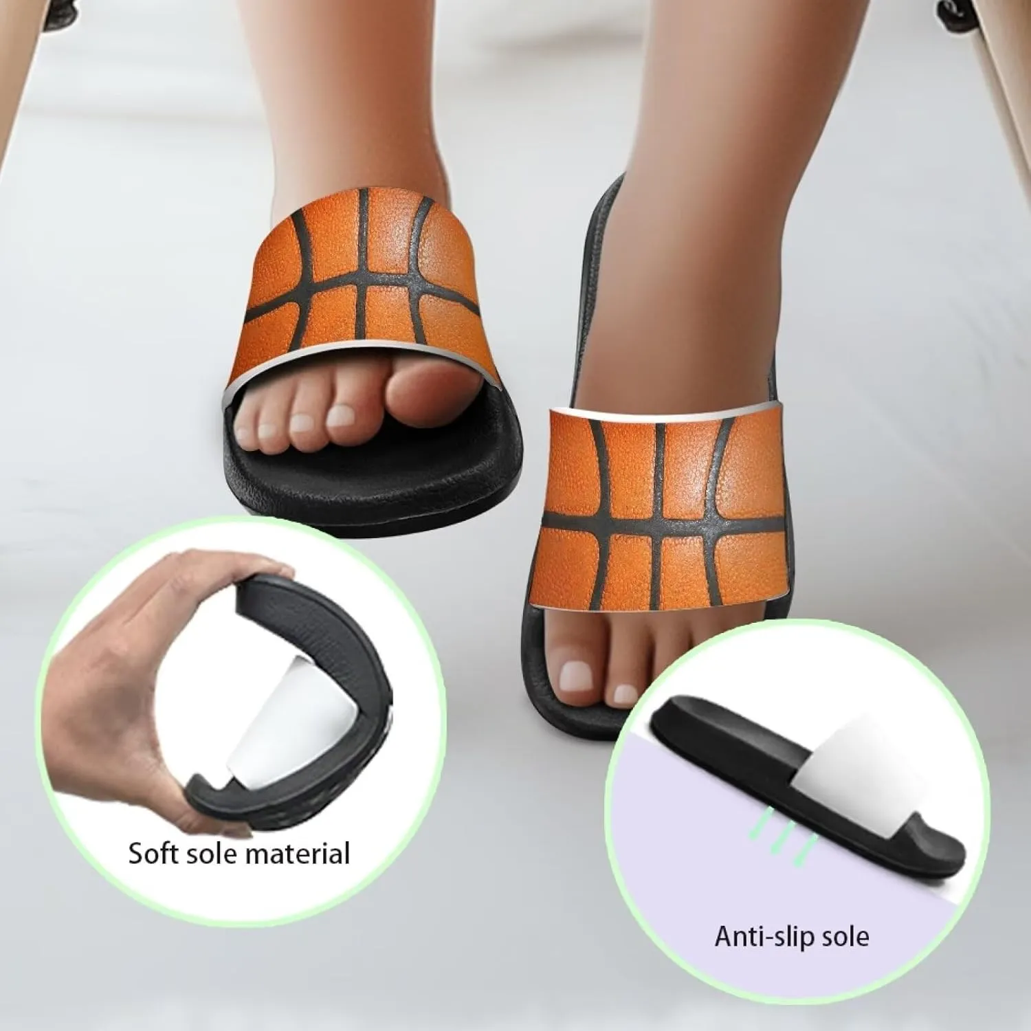 Slide Sandals for Boys Quick Dry Summer Slippers Kids Lightweight Pool Sandals