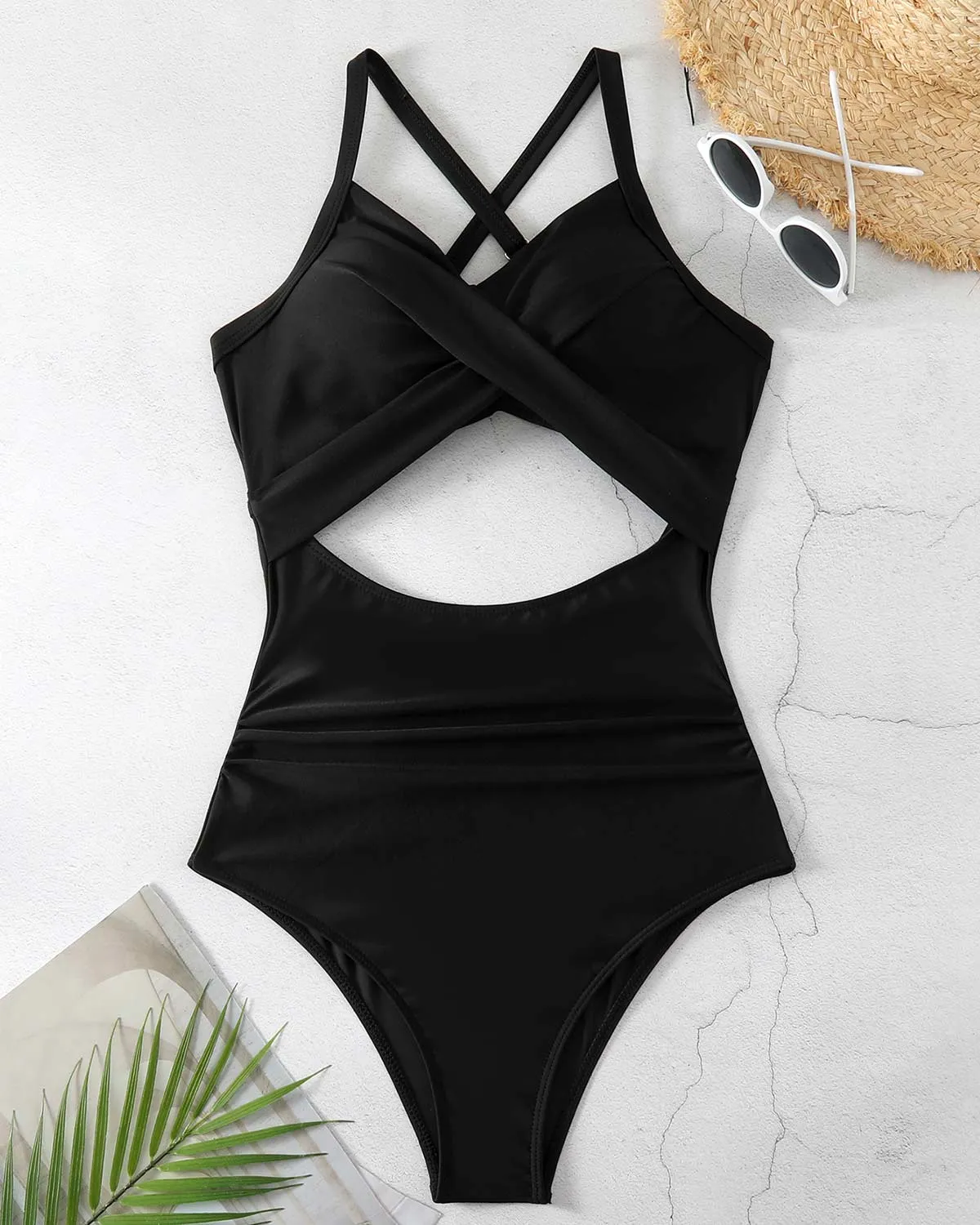 SLIM® Geo-Sculpt Crisscross Swimsuit