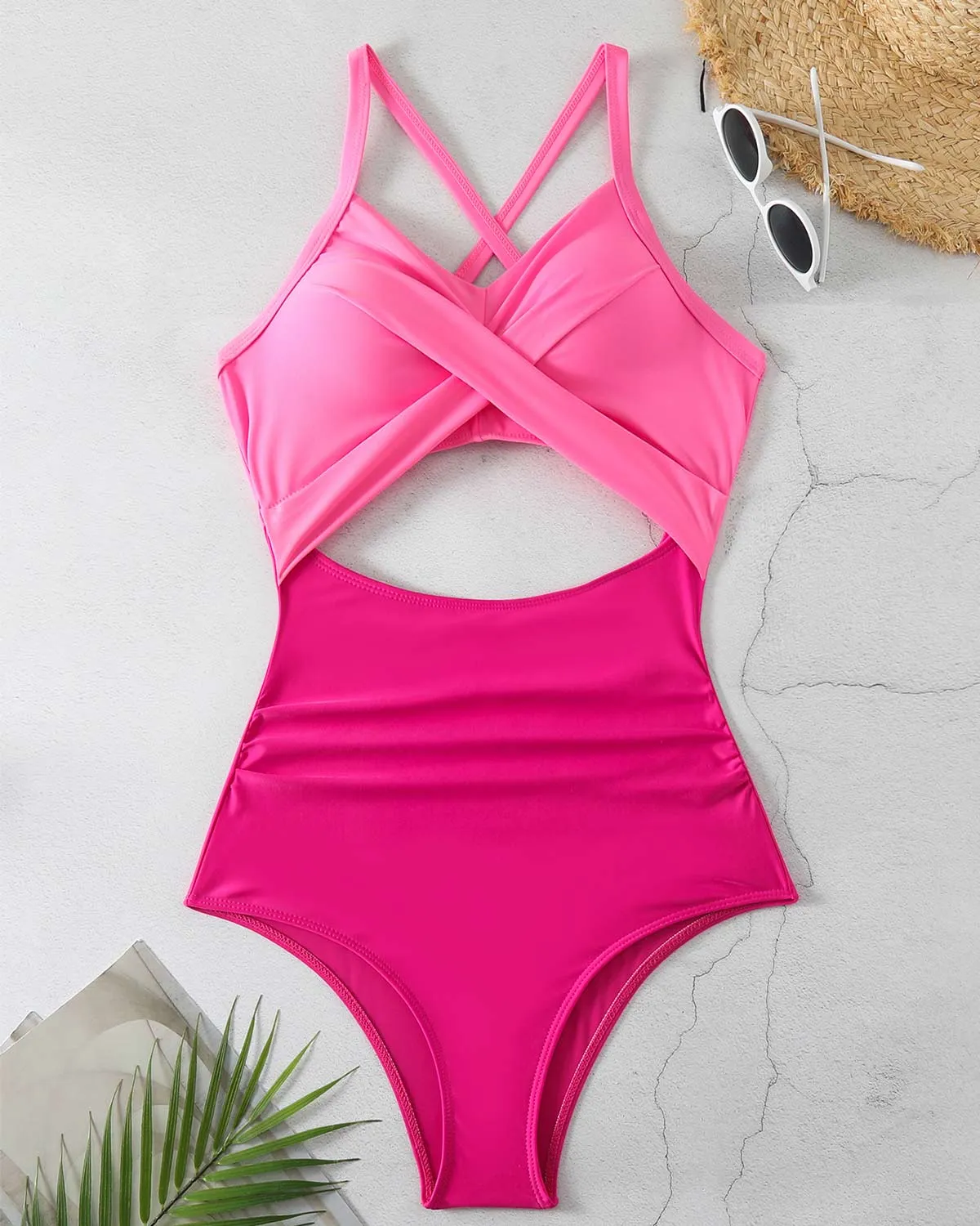 SLIM® Geo-Sculpt Crisscross Swimsuit