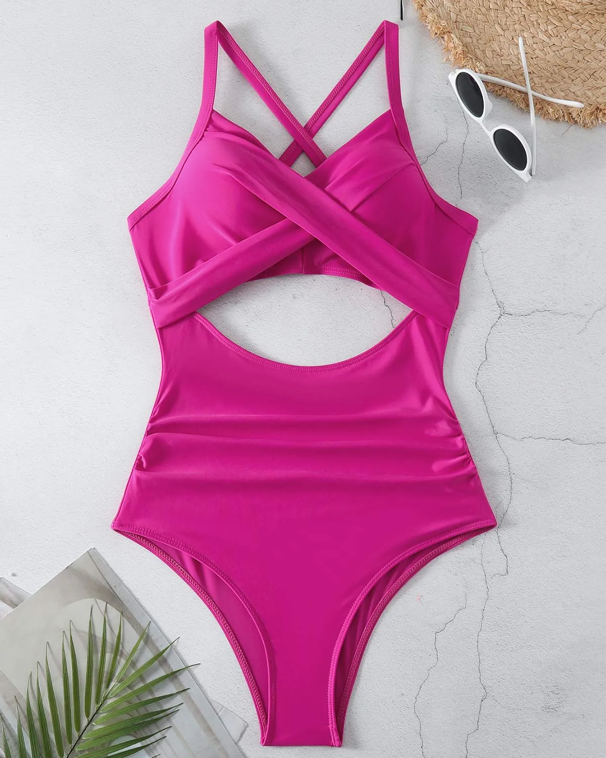 SLIM® Geo-Sculpt Crisscross Swimsuit