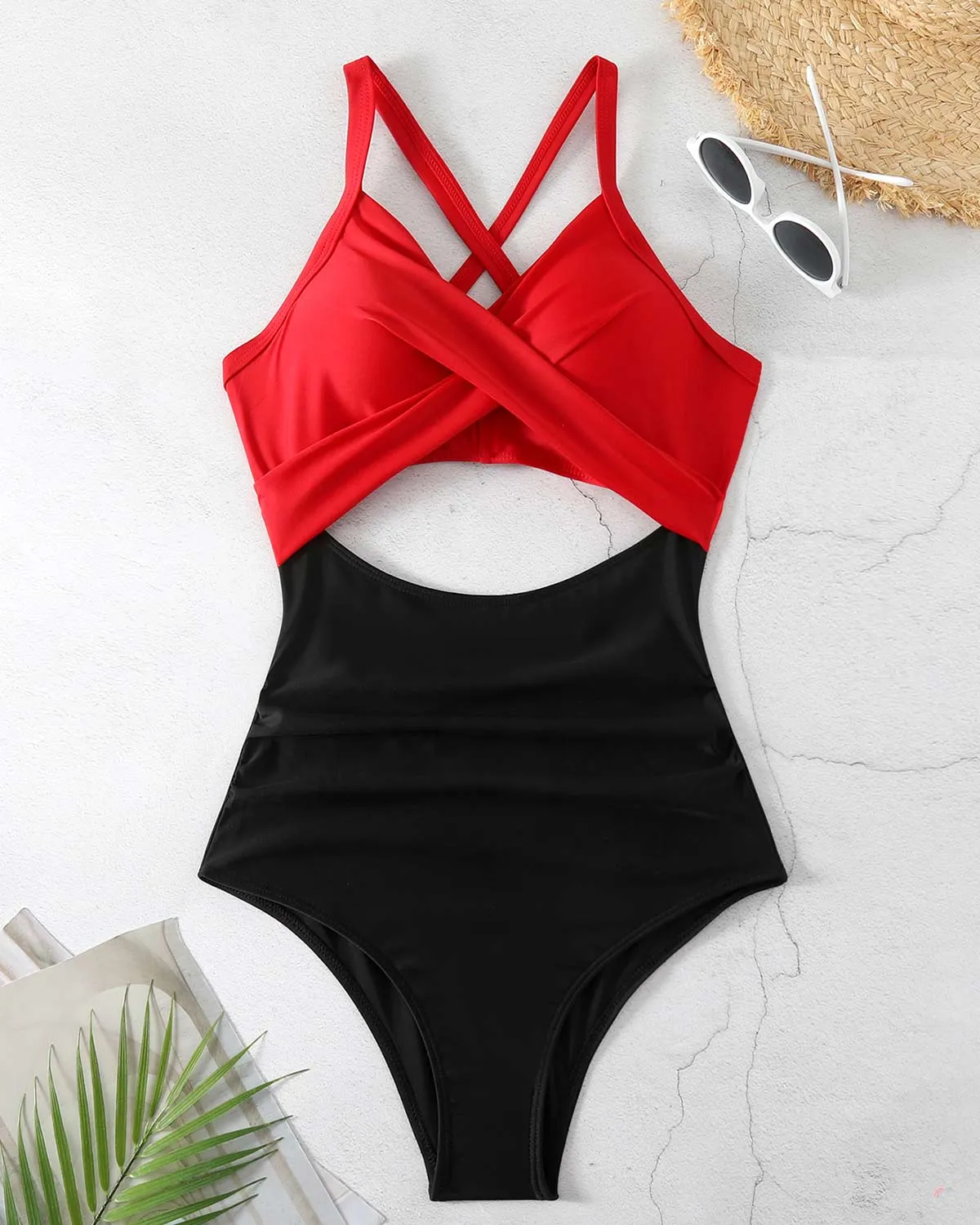 SLIM® Geo-Sculpt Crisscross Swimsuit