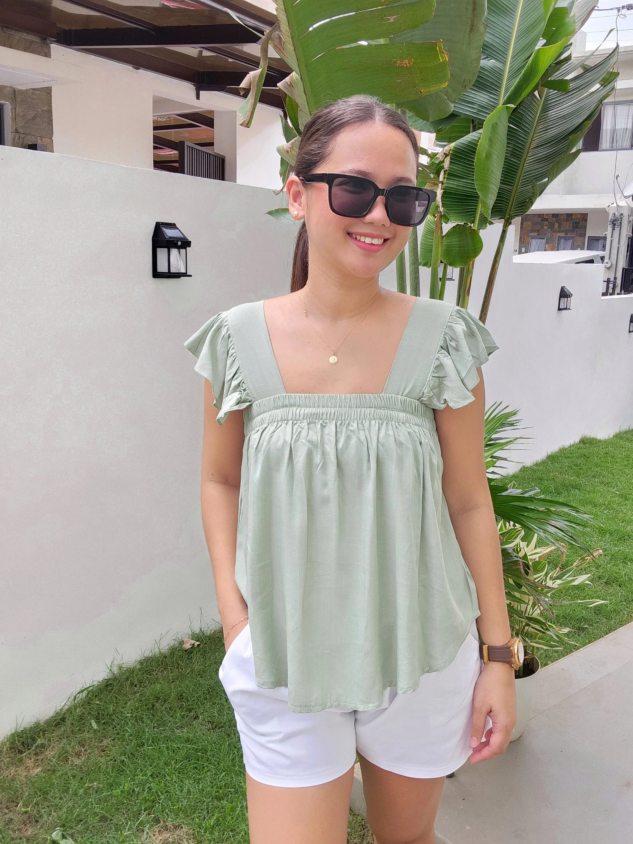 Soft Linen Butterfly Top
