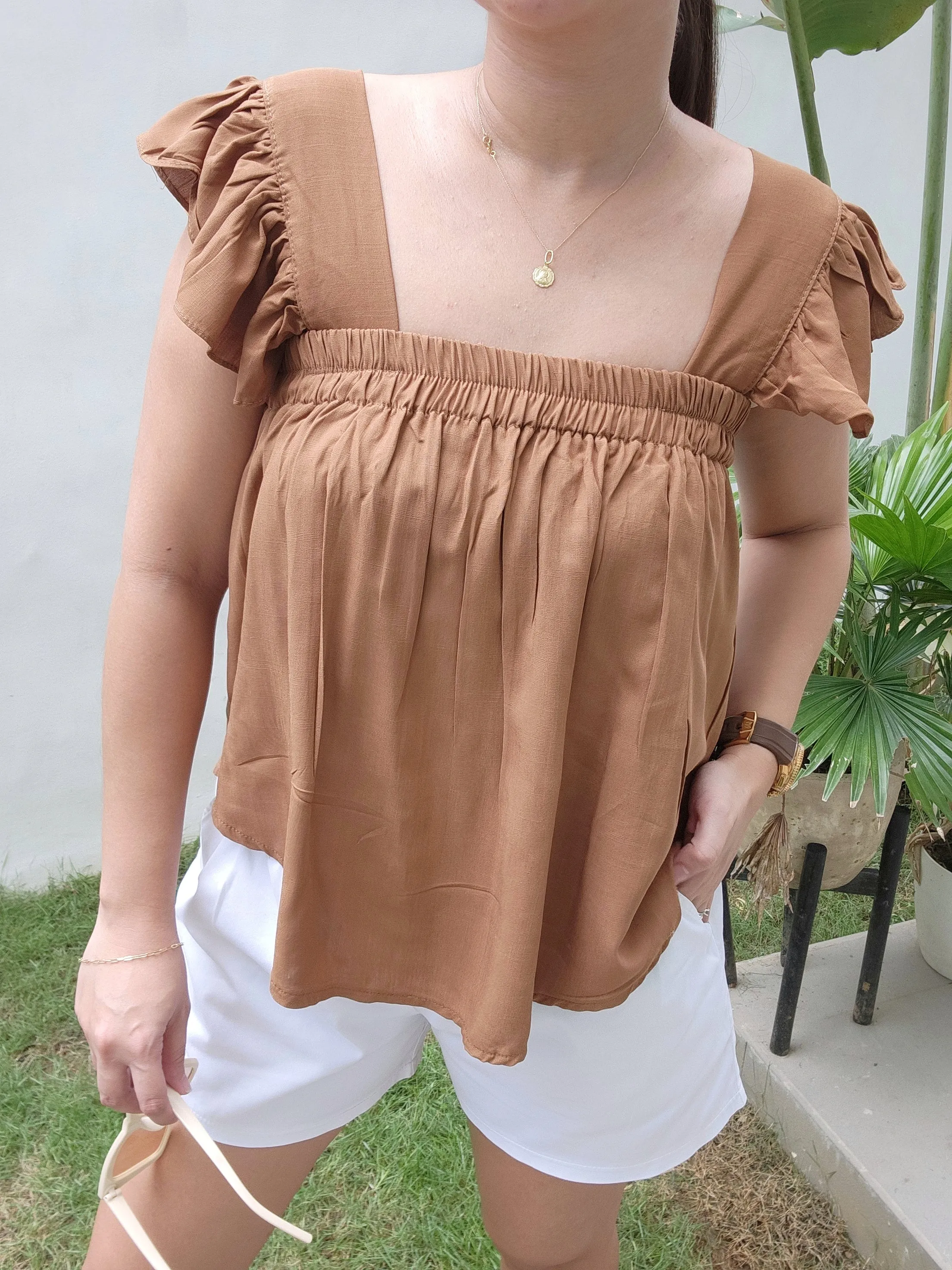 Soft Linen Butterfly Top
