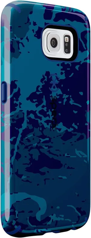 Speck Products CandyShell INKED Case for Samsung Galaxy S6 - Carrying Case - Frustration-Free Packaging - Color Field Blue/Cadet Blue