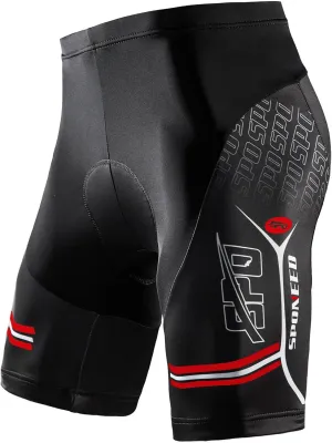 sponeed Men Bike Shorts Cushioned Biking Wear Gear Road Cycling Bottoms