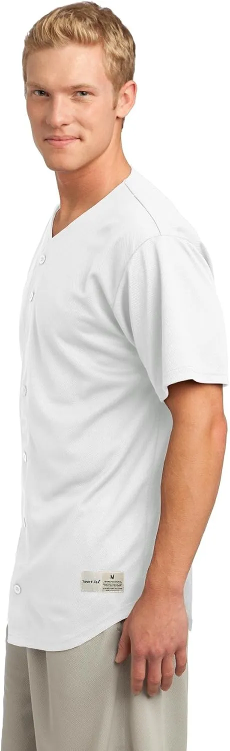 Sport-Tek PosiCharge Tough Mesh Full-Button Jersey. ST220 White