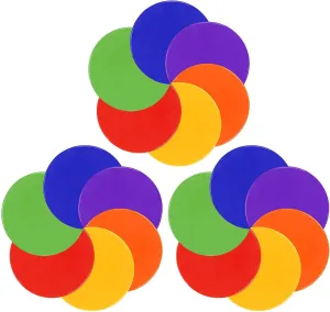 Spot Markers 9inch 10inch 18pcs Rubber Agility Dots Flat Cones Non Slip Sports Dots Floor Spots Agility Markers for Kids Soccer Basketball Speed Agility Training, Classroom Activities