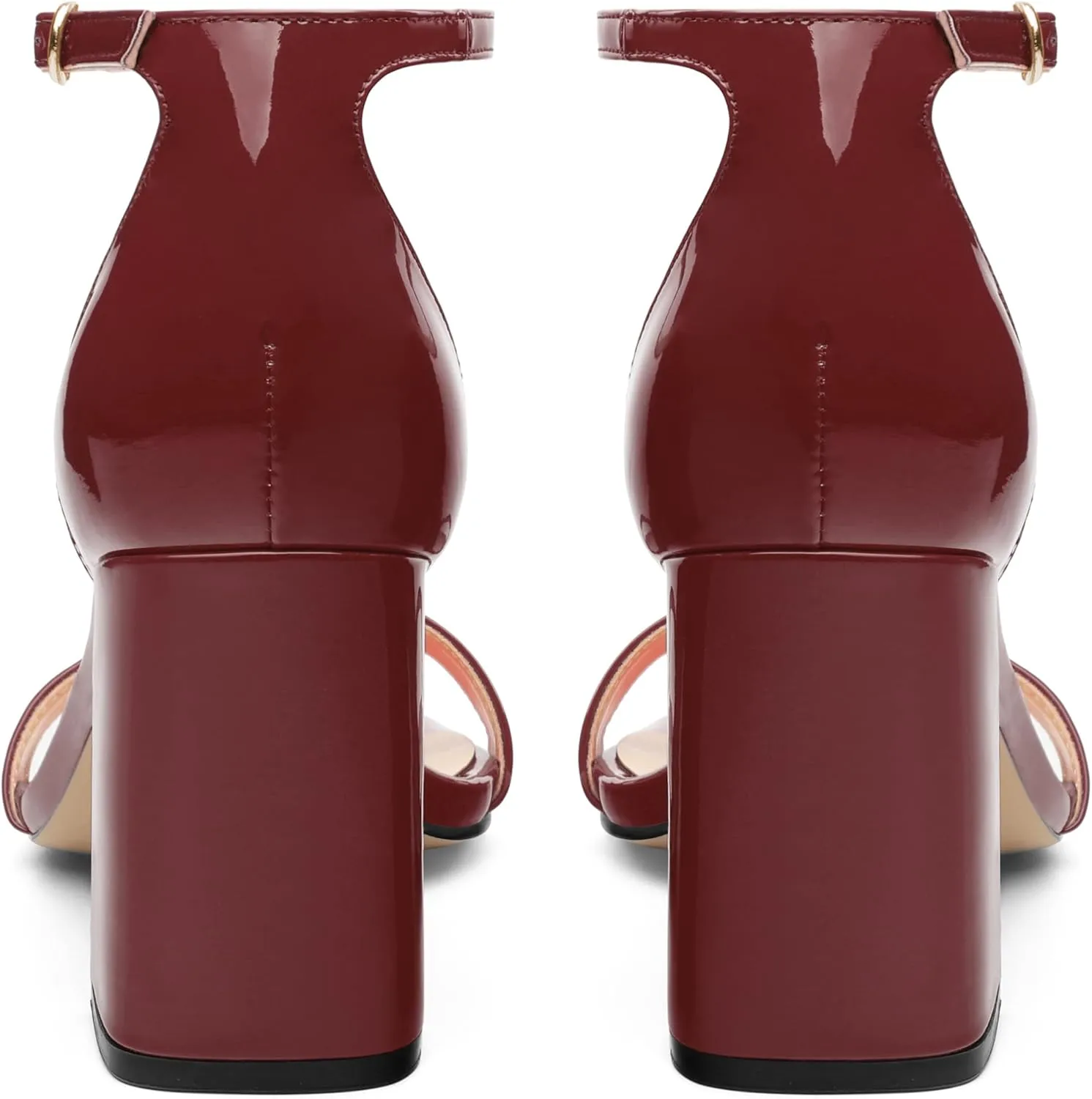 Square Open Toe Block High Heels for Women Ankle Strap Chunky Heeled Sandals Women's Summer Dress Sandal Shoes 3 Inch