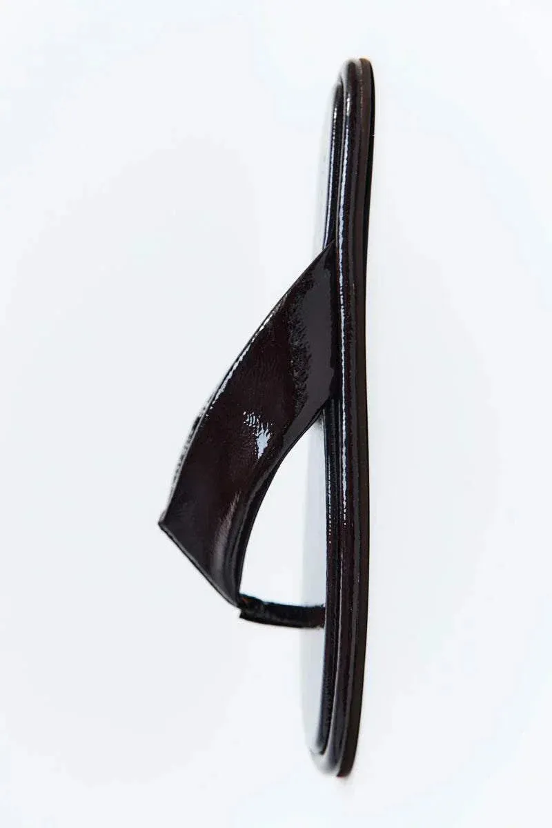 St Agni Soft Thong Slide Patent Port