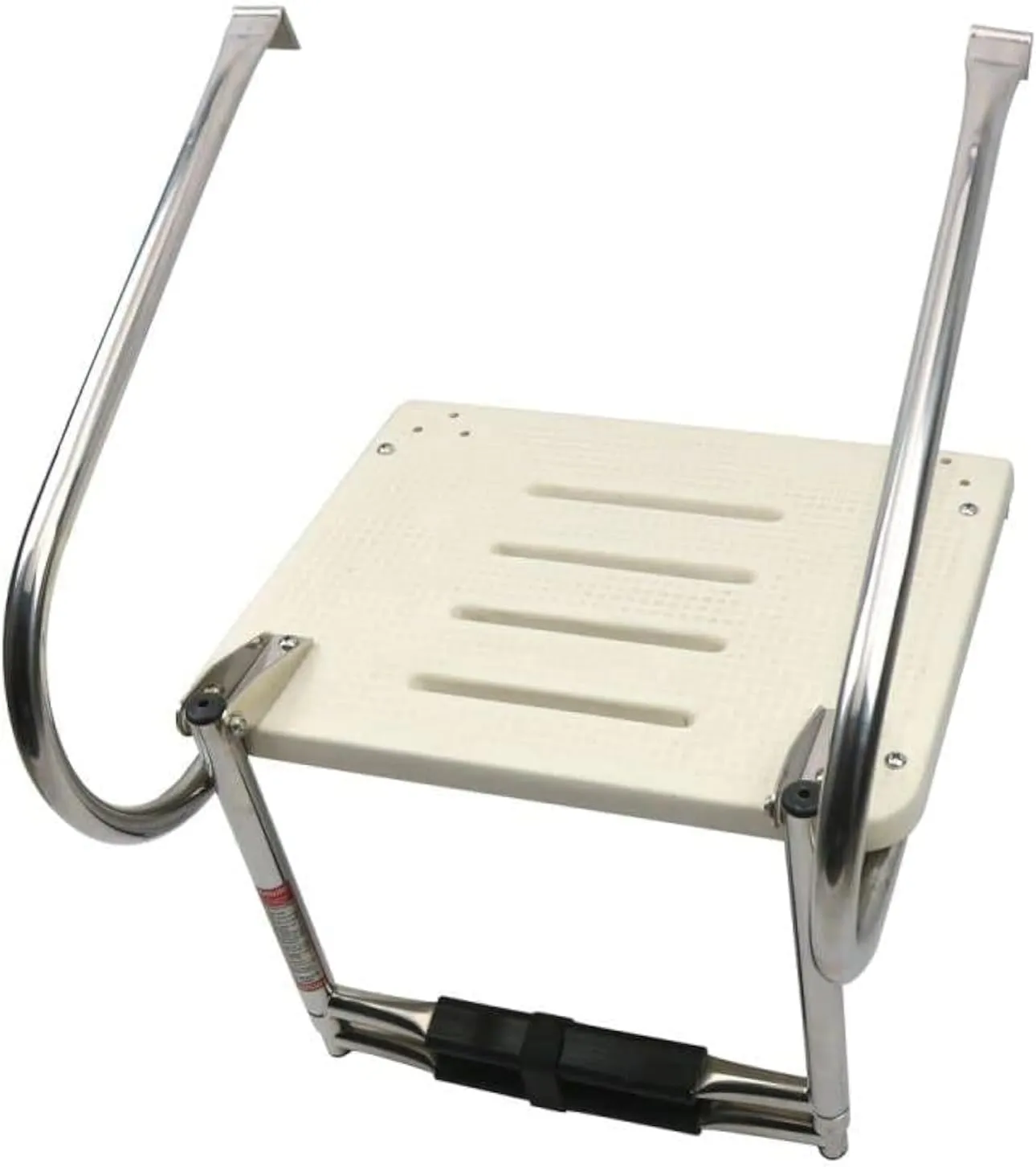 Stainless Steel 2 Step Swim Platform Ladder Telescoping Boat Ladder 2 Rails with 2 Anti-Slip Footsteps for Boats Marines Ships Yachts (Fiberglass-2 Step)