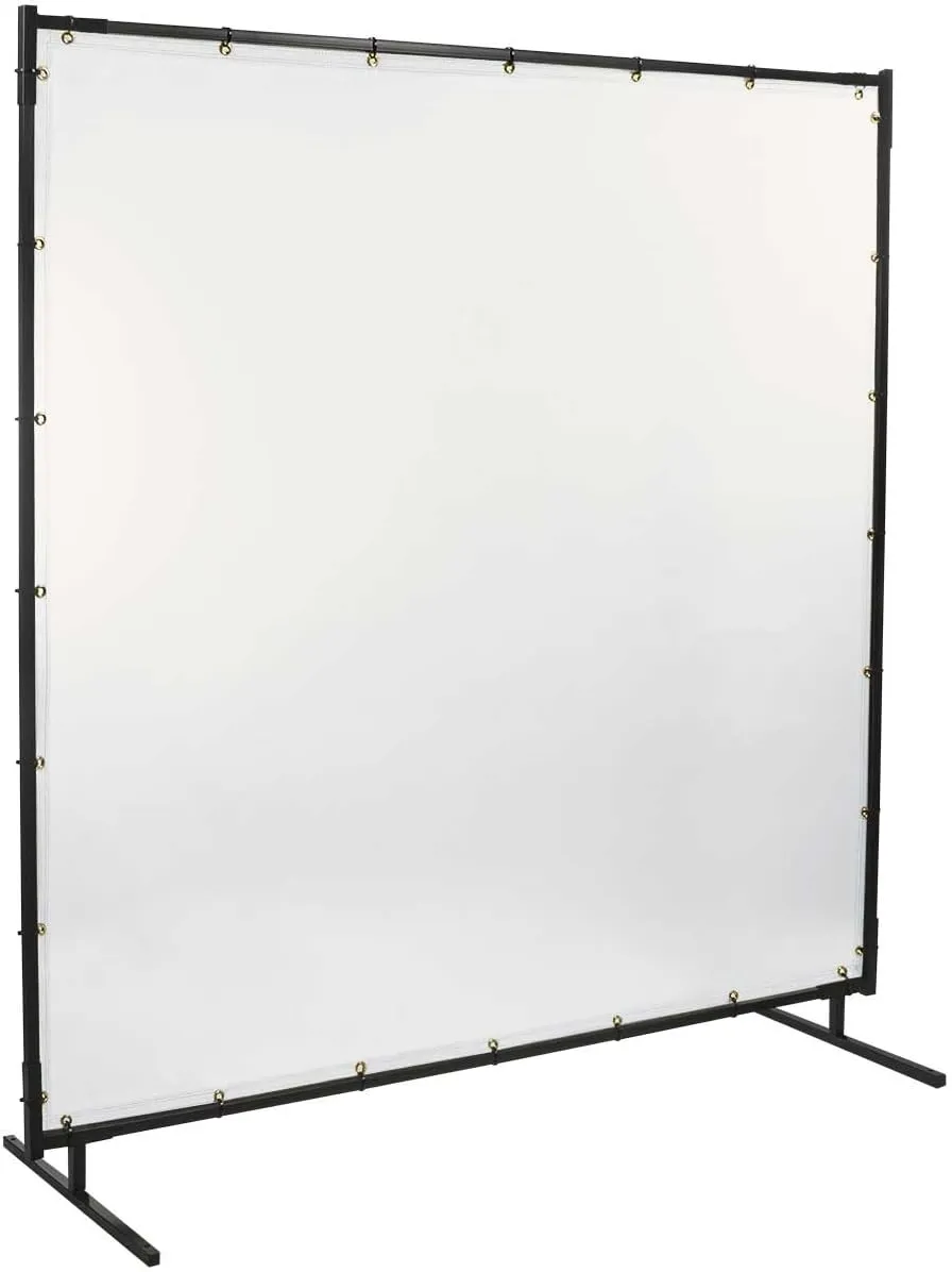 Steiner 539-6X6 Protect-O-Screen Classic Welding Screen with 16 Mil Vinyl Curtain, Clear, 6' x 6'