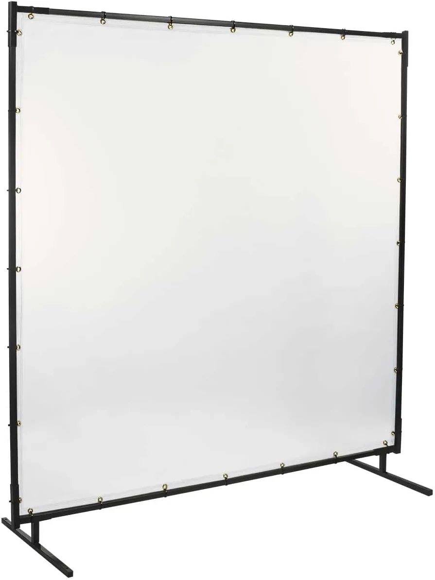 Steiner 539-6X6 Protect-O-Screen Classic Welding Screen with 16 Mil Vinyl Curtain, Clear, 6' x 6'