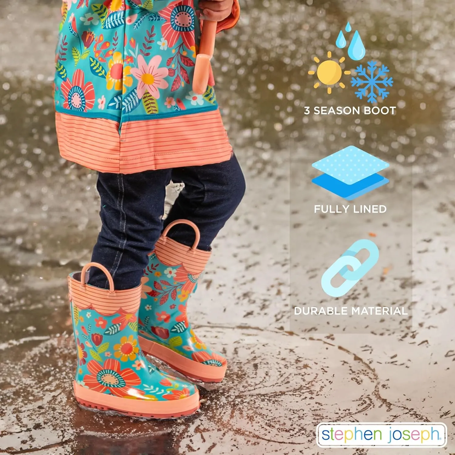 Stephen Joseph Girl's Rain Boots