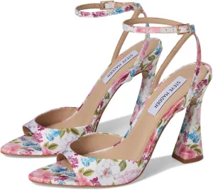 Steve Madden Women's Beki Heeled Sandal, Floral Multi, 7.5