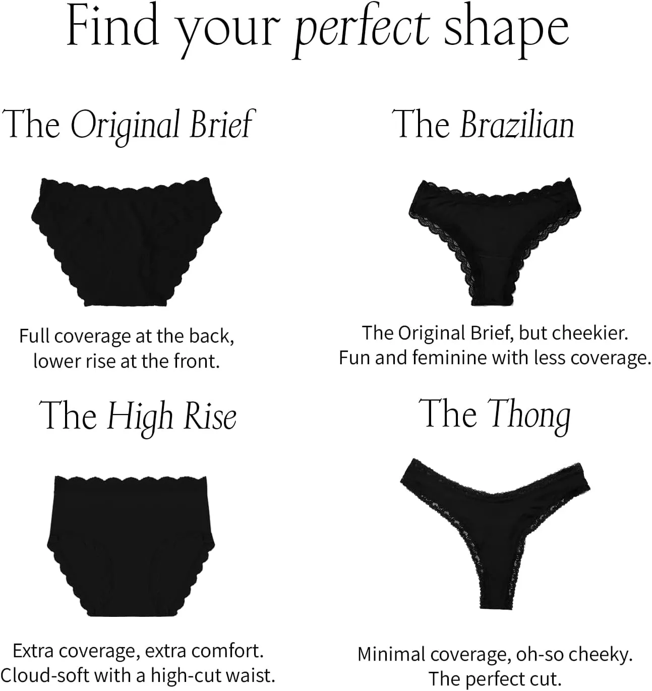Stripe & Stare The Original Brief, Women's Briefs Underwear (XS-1X)