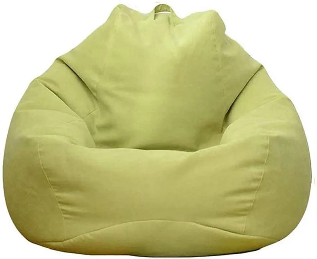 Stuffed Animal Storage Bean Bag Cover (No Filler) Extra Soft Beanbag Seat Chair Covers-Cotton Linen Memory Foam Beanbag Replacement Cover for Adults Children Without Filling