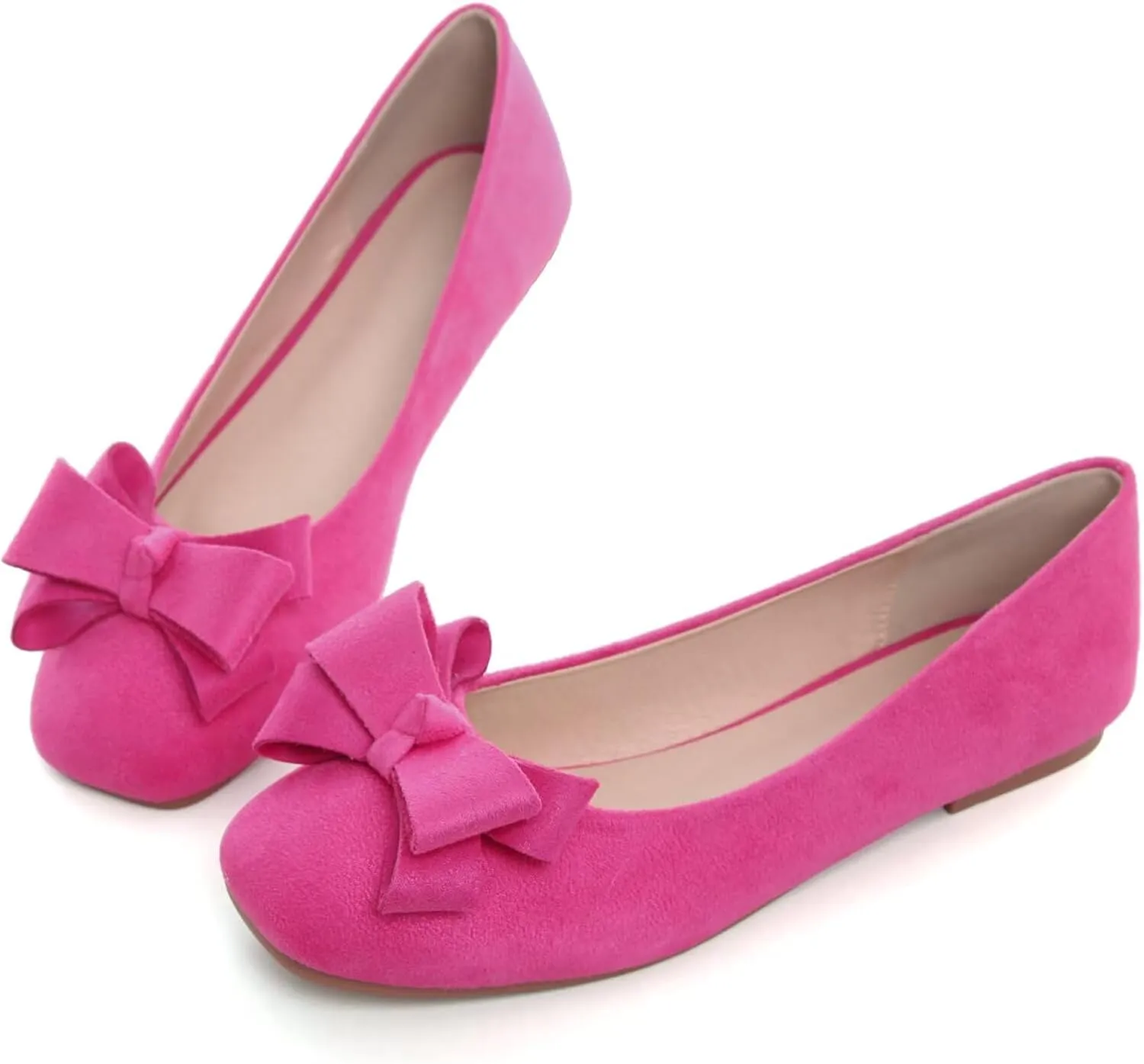 Stunner Women's Casual Flats Square Toe Bowknot Ballet Flats Comfortable Slip On Wedding Dress Shoes