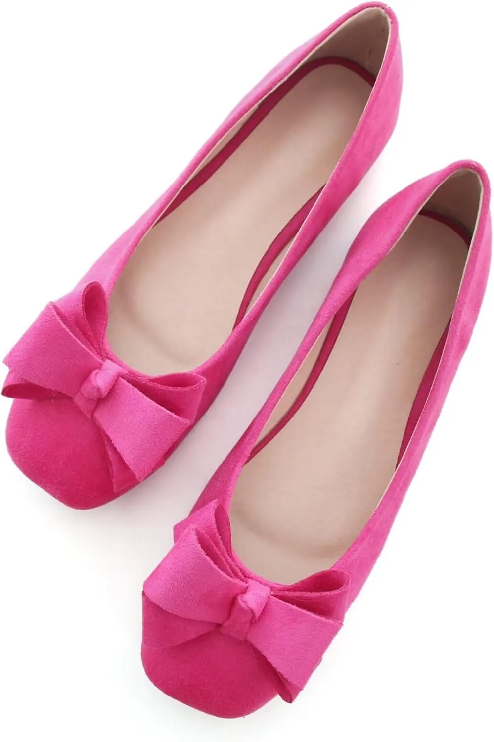 Stunner Women's Casual Flats Square Toe Bowknot Ballet Flats Comfortable Slip On Wedding Dress Shoes