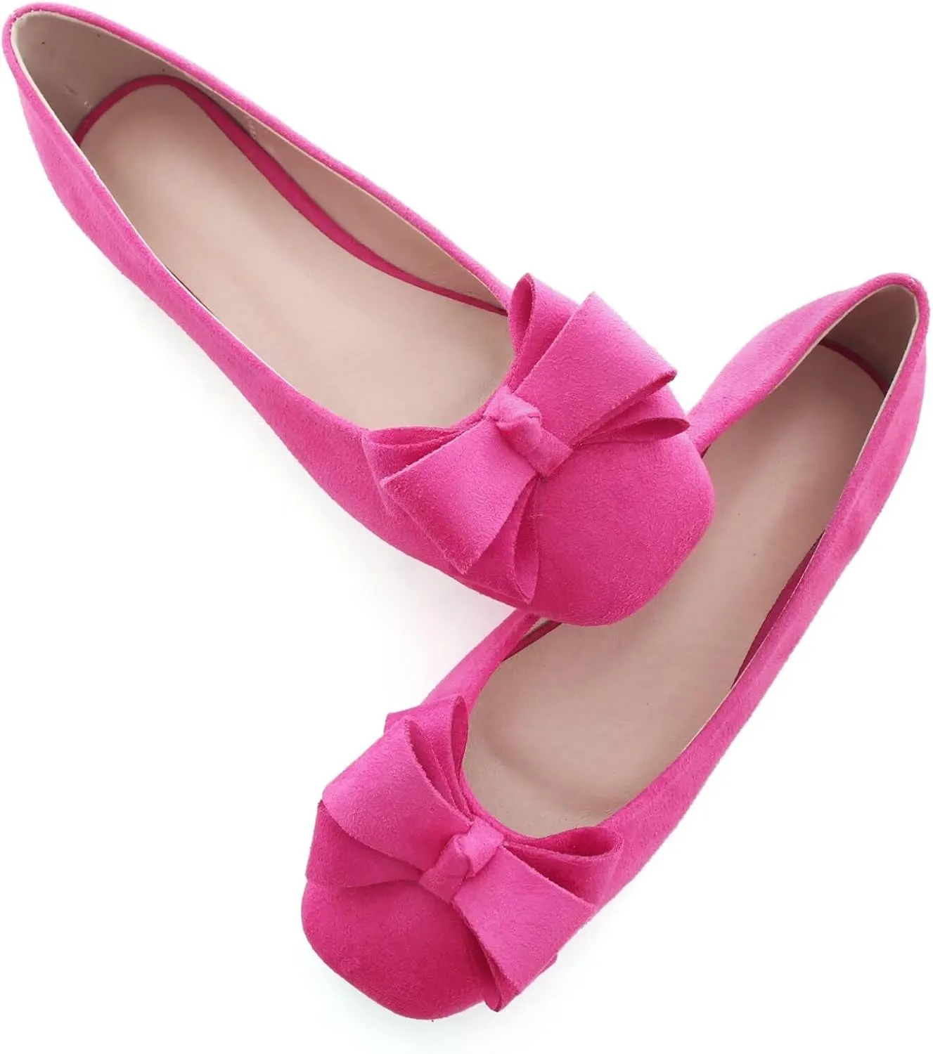 Stunner Women's Casual Flats Square Toe Bowknot Ballet Flats Comfortable Slip On Wedding Dress Shoes