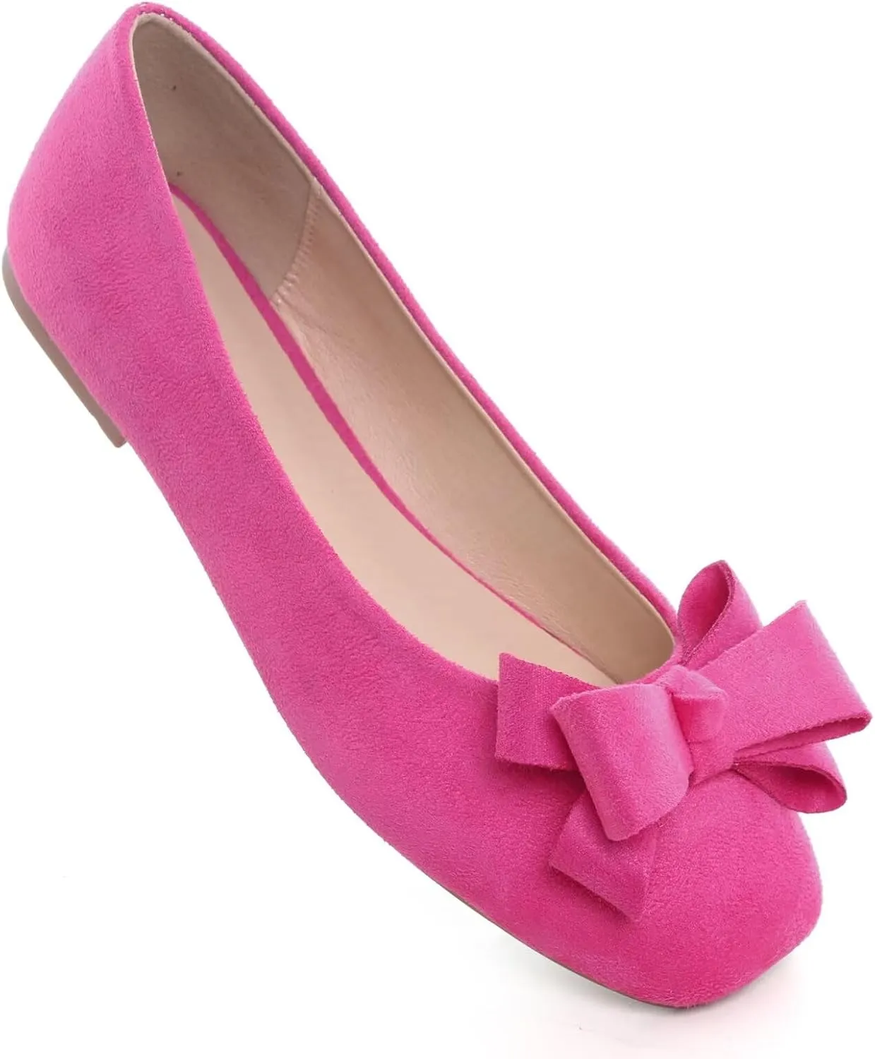 Stunner Women's Casual Flats Square Toe Bowknot Ballet Flats Comfortable Slip On Wedding Dress Shoes
