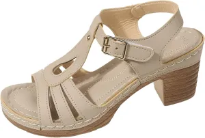 SuanlaTDS Chunky Heeled Sandals for Women Dressy Summer 2025 Buckle Ankle Strap Hollow Out Open Toe High Heel Pum-s with Arch Support Prom Dance Comfortable Sexy Elegant Block Heeled Sandal