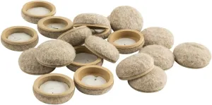 Super Sliders 4318595N Formed Felt 1" Furniture Movers for Hard Surfaces (20 Piece) -Oatmeal, Round SuperSliders, 1 Inch, Beige, Count