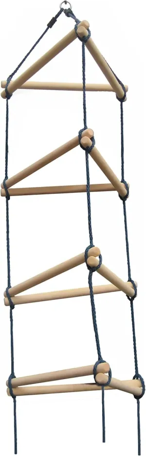 Swing-N-Slide NE 3023 Triangle Rope Ladder Swing Set Climbing Attachment with Ground Anchors, Brown