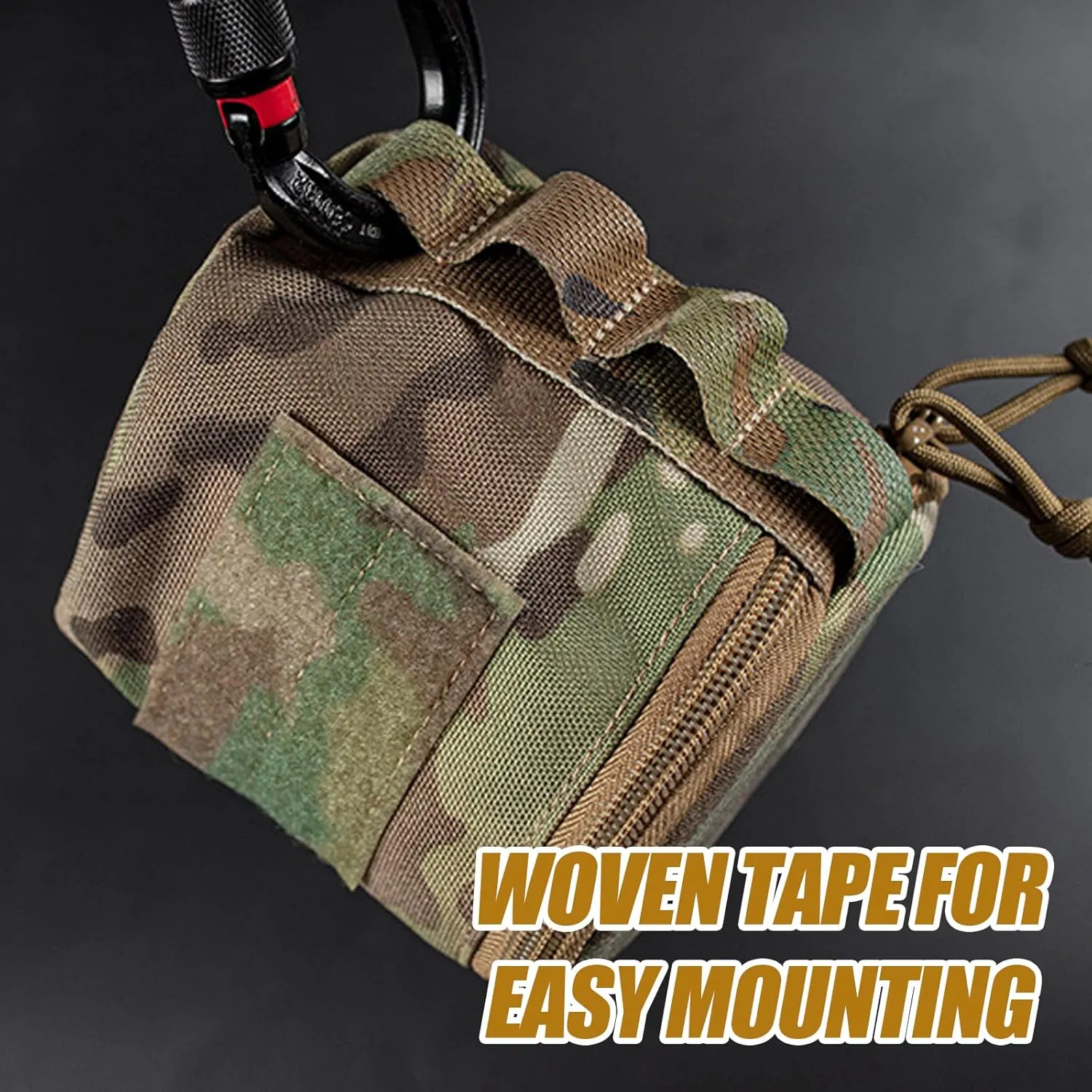 Tactical Toilet Paper Holder Roll Paper Storage Bag Waterproof Camping Tissue Box Portable & Foldable Paper Towel Holder for Camping Hiking Picnic Outdoor Tent Travel