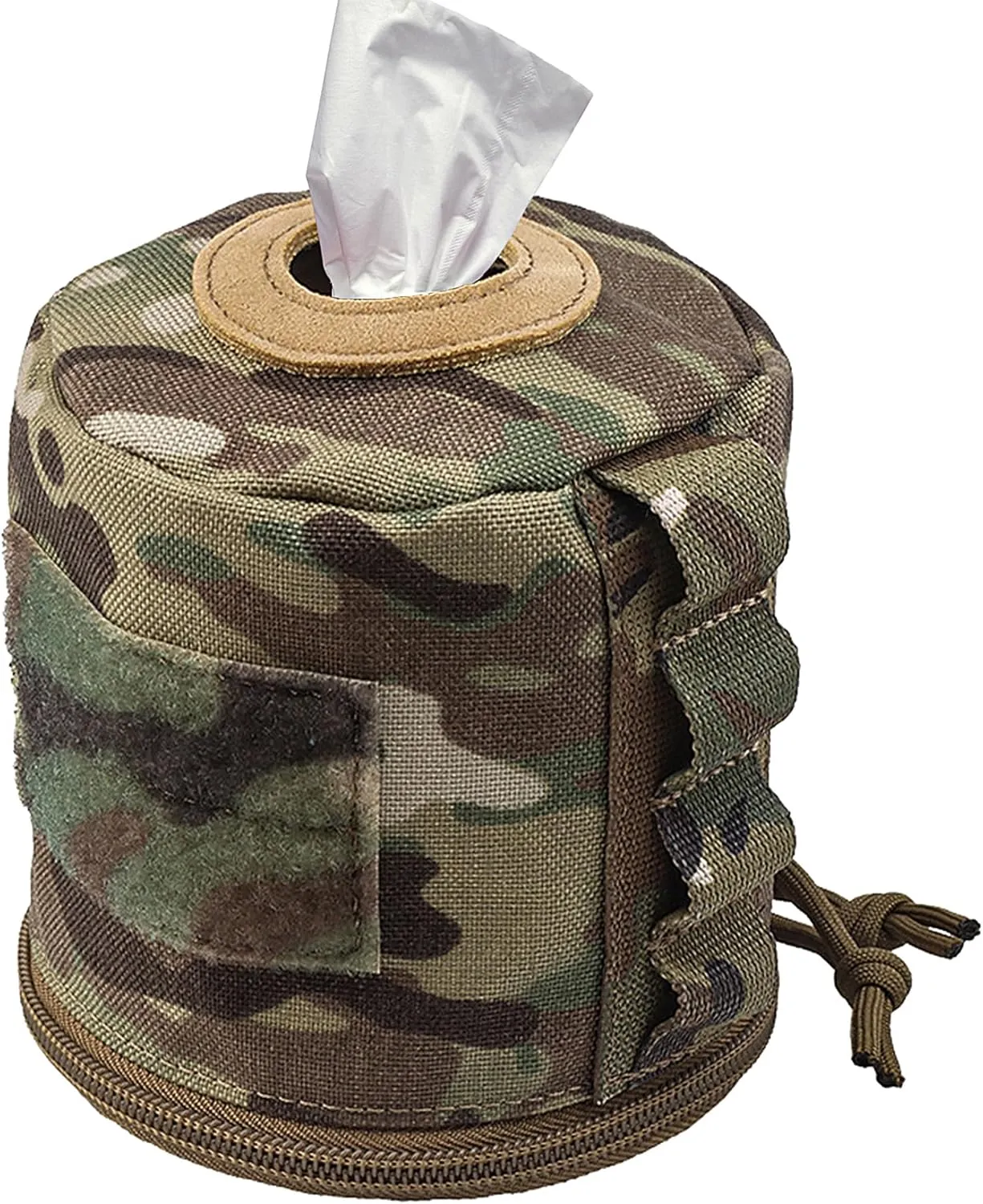Tactical Toilet Paper Holder Roll Paper Storage Bag Waterproof Camping Tissue Box Portable & Foldable Paper Towel Holder for Camping Hiking Picnic Outdoor Tent Travel