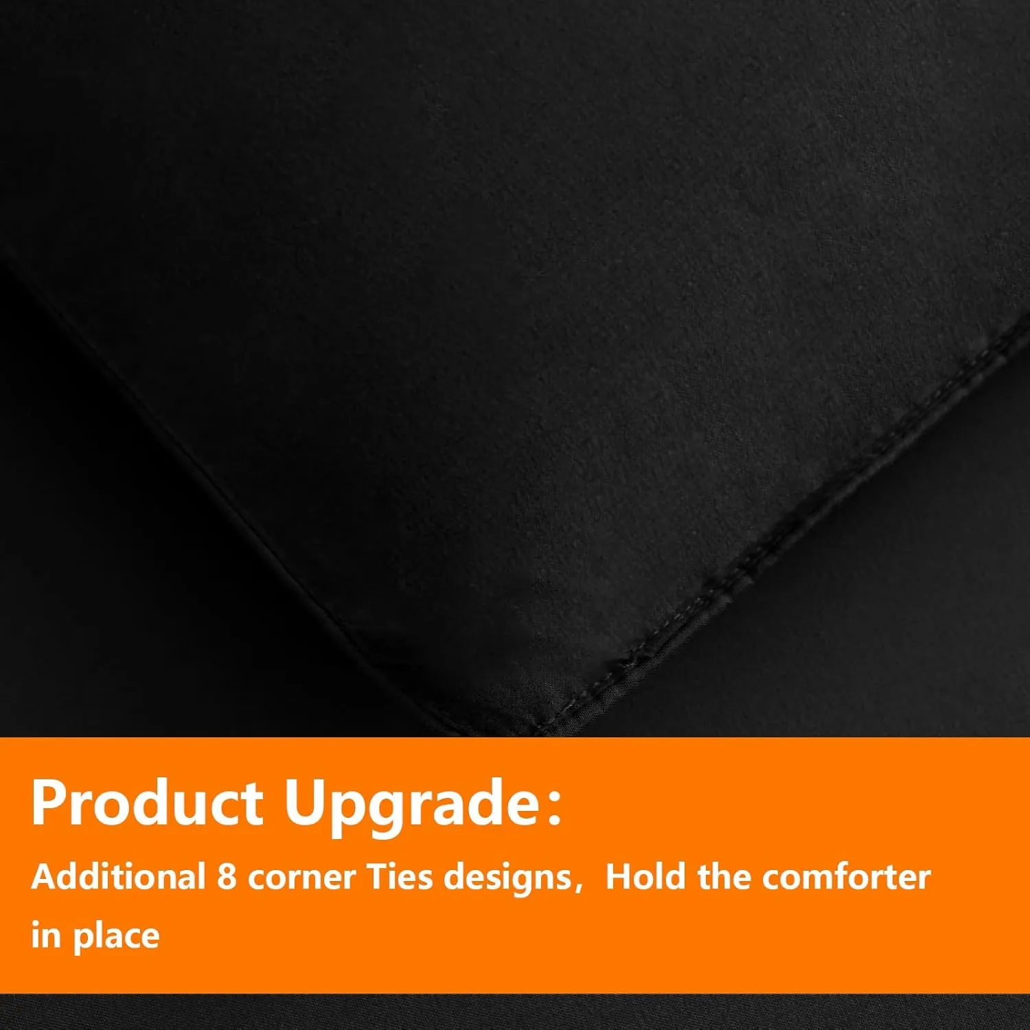 TAIMIT King Size Comforter Set - 7 Pieces, Bed in a Bag Bedding Sets with All Season Soft Quilted Warm Fluffy Reversible Comforter,Flat Sheet,Fitted Sheet,2 Pillow Shams,2 Pillowcases,Black