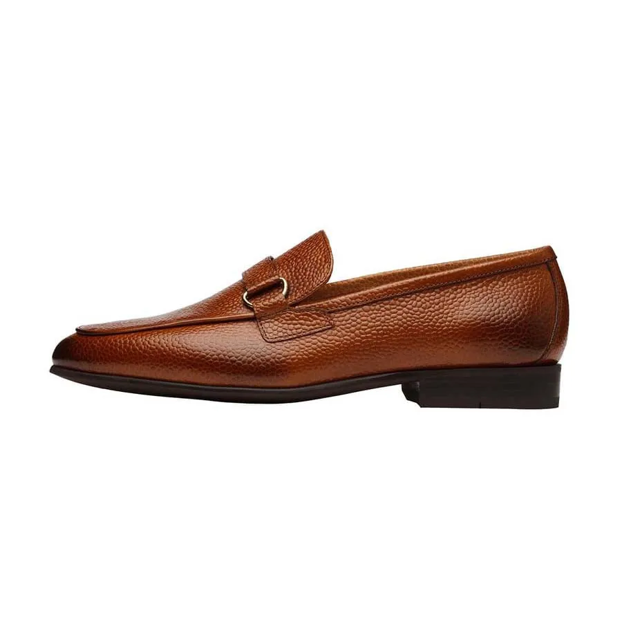 Tan Grain Buckle Loafer