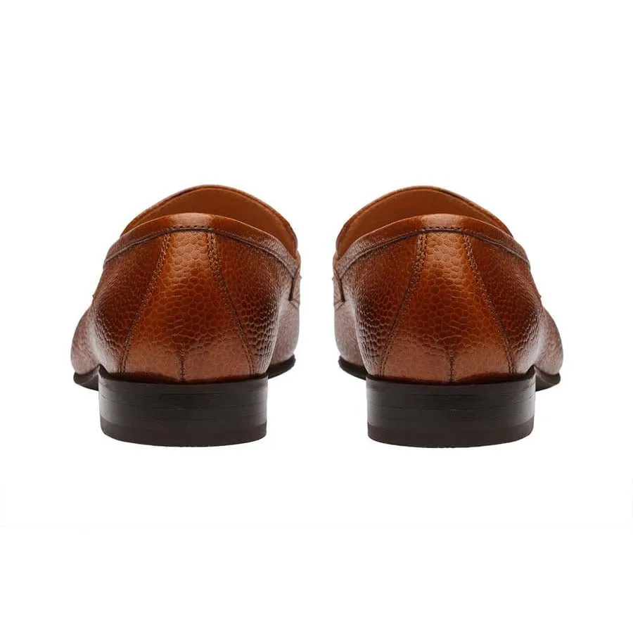 Tan Grain Buckle Loafer