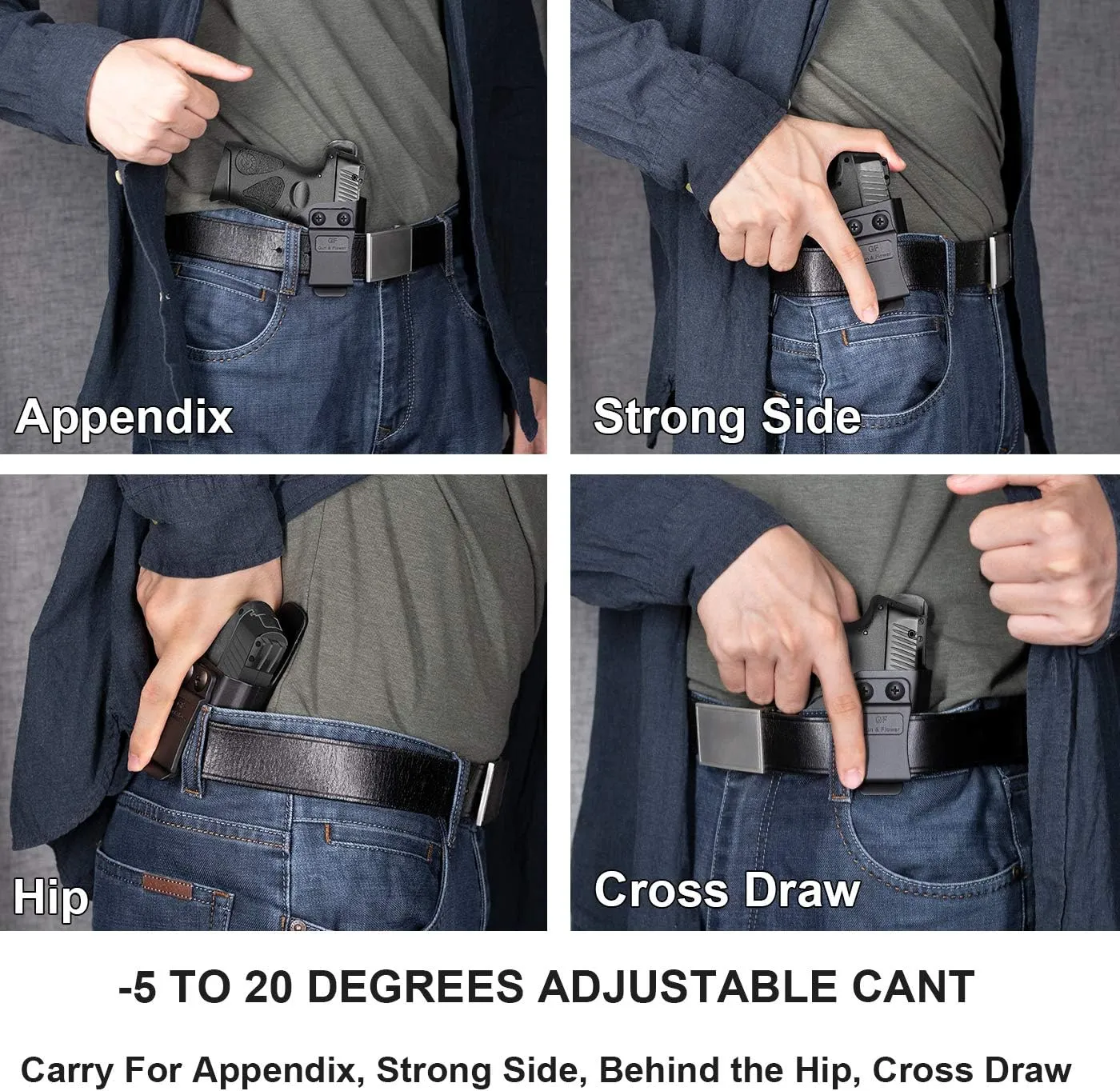 Taurus G2C & G3C Polymer IWB Holster Concealed Carry | Adj. Cant & Retention | Inside Waistband | Compatible with Taurus PT111 & PT140
