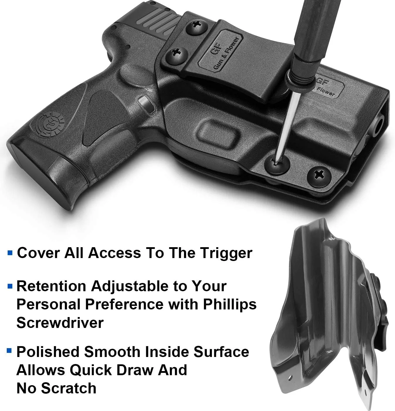 Taurus G2C & G3C Polymer IWB Holster Concealed Carry | Adj. Cant & Retention | Inside Waistband | Compatible with Taurus PT111 & PT140