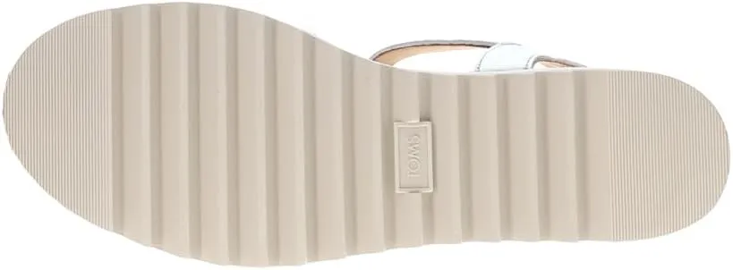 TOMS Womens Diana Platform Espadrille Casual Sandals Casual Mid Heel 2-3" - Silver