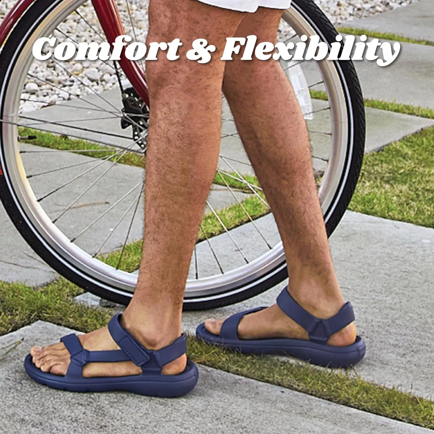 totes Men's Everywear Adjustable Riley Sport Sandal