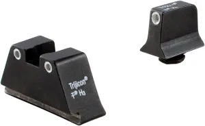 Trijicon GL204-C-600689 Bright & Tough Night Sight Suppressor Set, Glock 20/21/29/30/36/40/41, White Front/ White Rear with Green Lamps