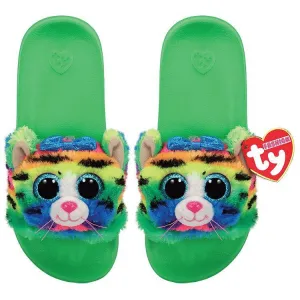 Ty Fashion Slide Slippers Tigerly Cat - Size 32-34