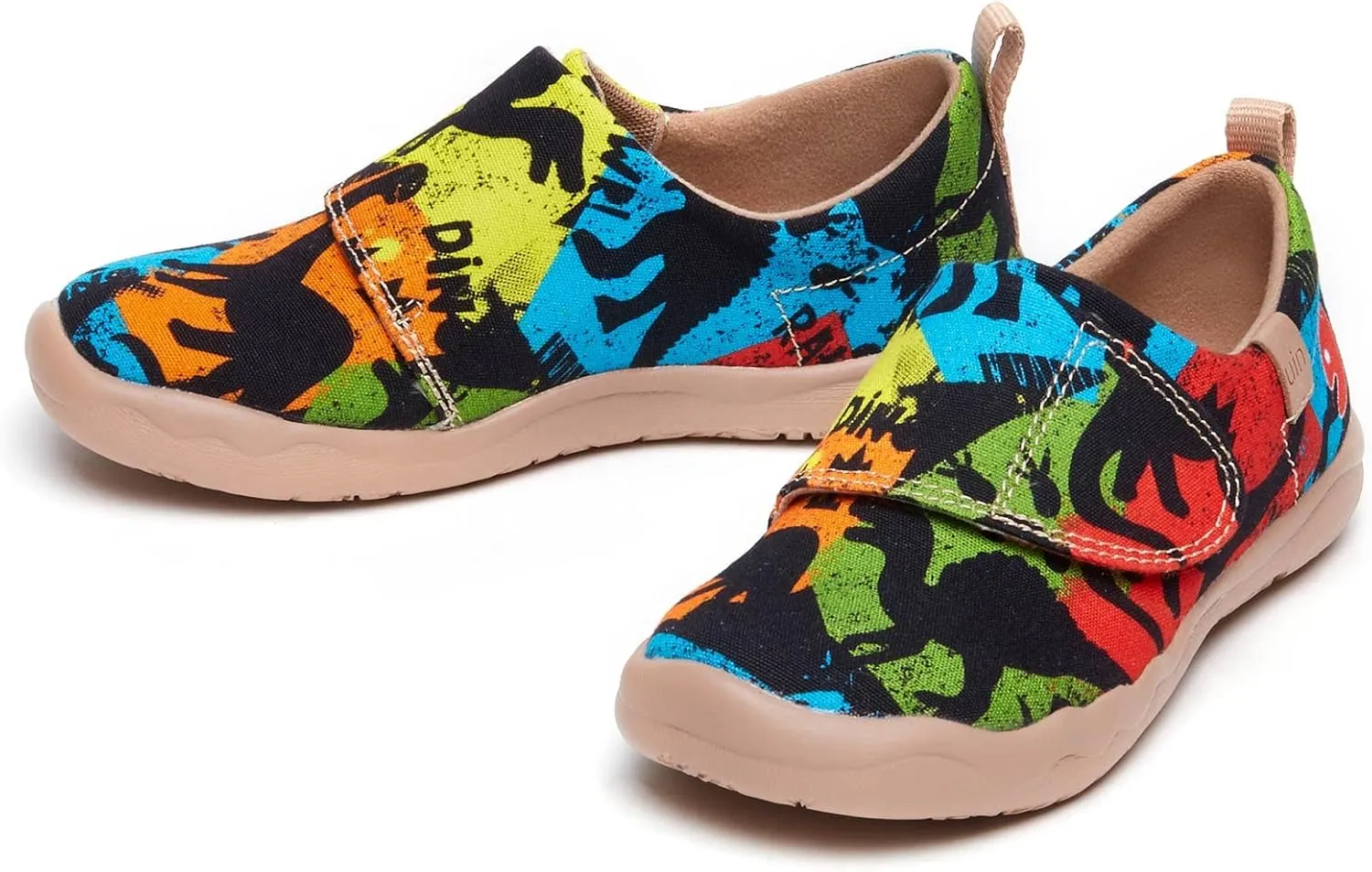 UIN Kid's Casual Slip-on Canvas Loafers Boys Girls Shoes Fashion Sneakers Funny Painted Travel Shoes