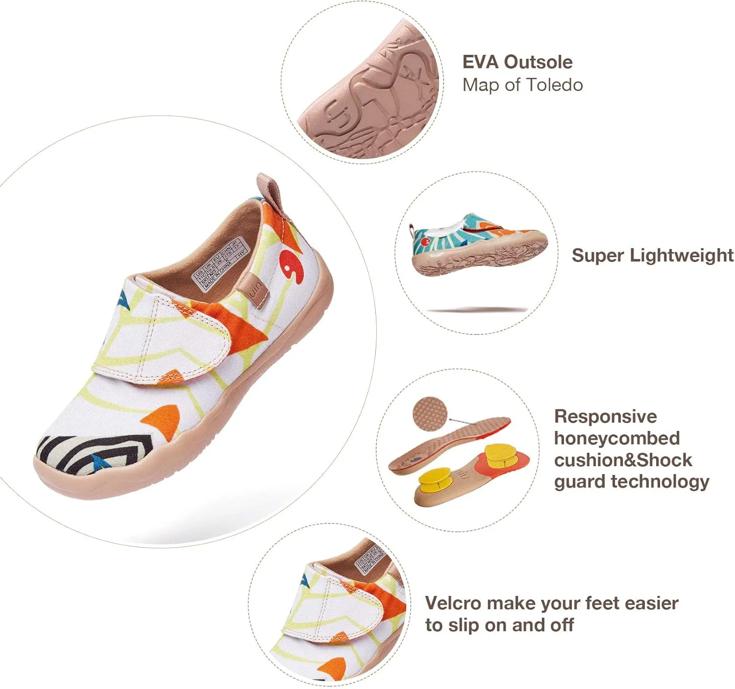 UIN Kid's Walking Shoes High Top Knitted Boots Casual Lightweight Comfort Fashion Sneaker Madrid