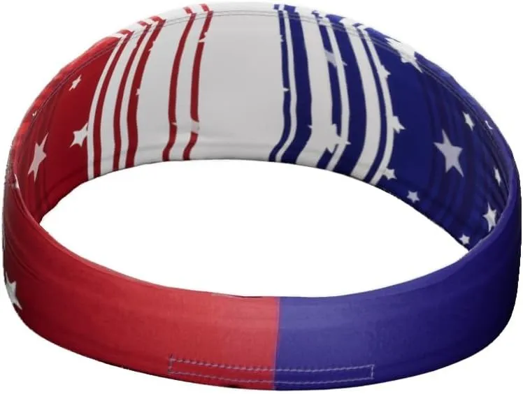 Unisex Headband/Sweatband. Best for Sports, Fitness, Working Out, Yoga. Tapered Design. Reversible.
