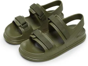 utune Women's Platform Sandals with Adjustable Double Straps Lightweight Open Toe Slide on Slides, Women Flat Sandals, Height Increasing Summer Slippers, Arch Support, Non-Slip