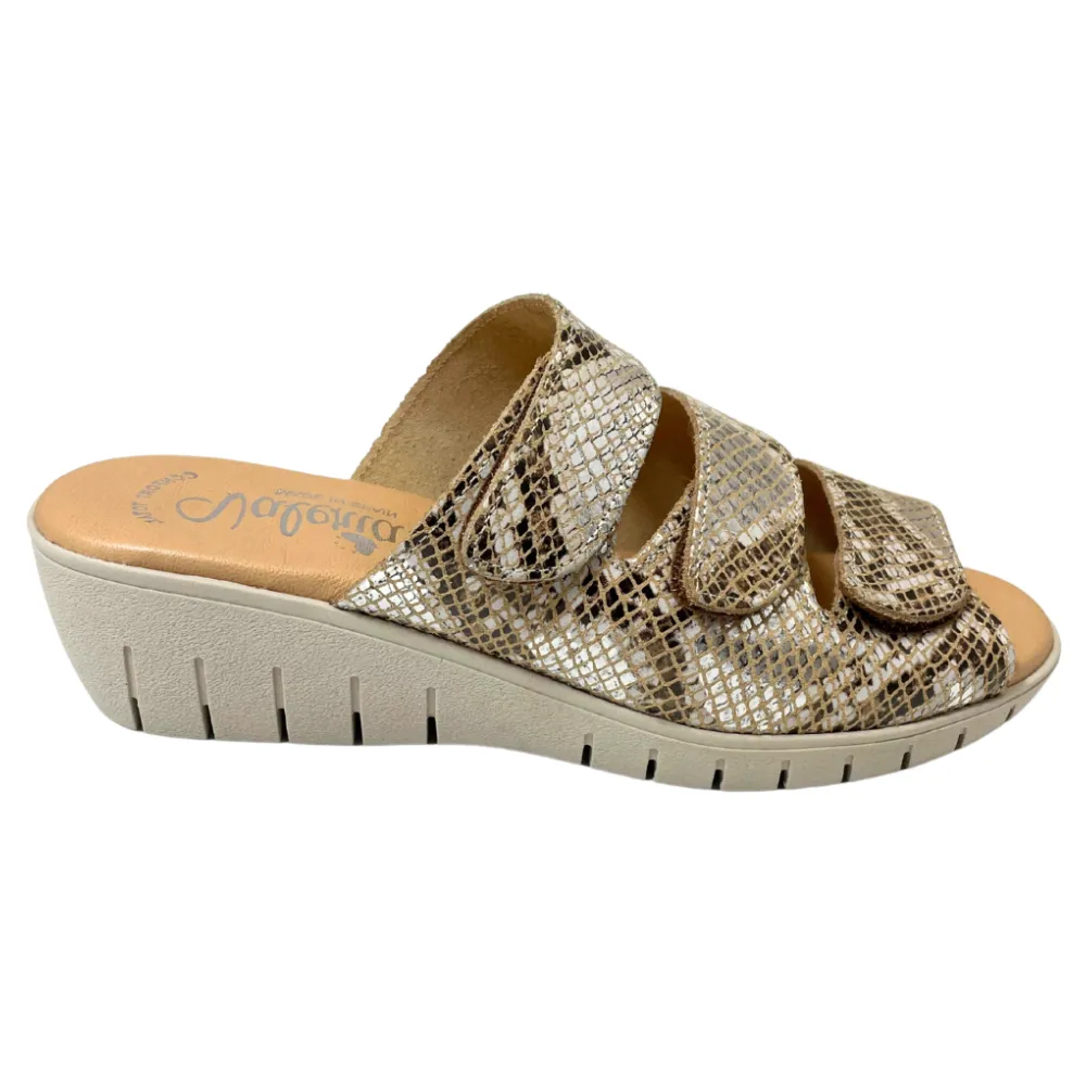 Valeria's Georgette Bronze Soft Leather Sandal (Women's)