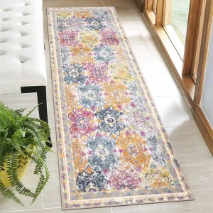Vaukki Hallway Runner Rug, Vintage Shaggy Soft Laundry Rug Runner, Non Slip Entryway Mat, Washable Farmhouse Kitchen Area Carpet for Bathroom, and Bedroom (2' X 6', Colorful)