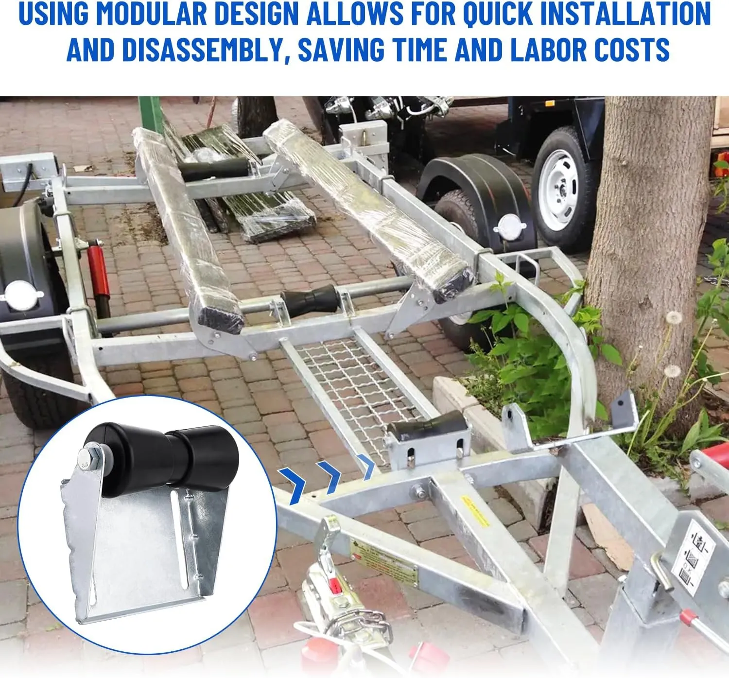 Venussar Boat Trailer Rollers with Brackets 8" 10" 12" Keel Roller Assembly Kit for Boat Trailer