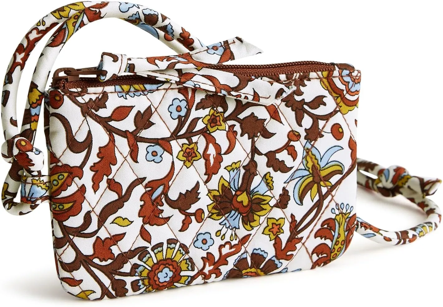 Vera Bradley Women's Premium Cotton Zip Card Pouch Lanyard ID Case