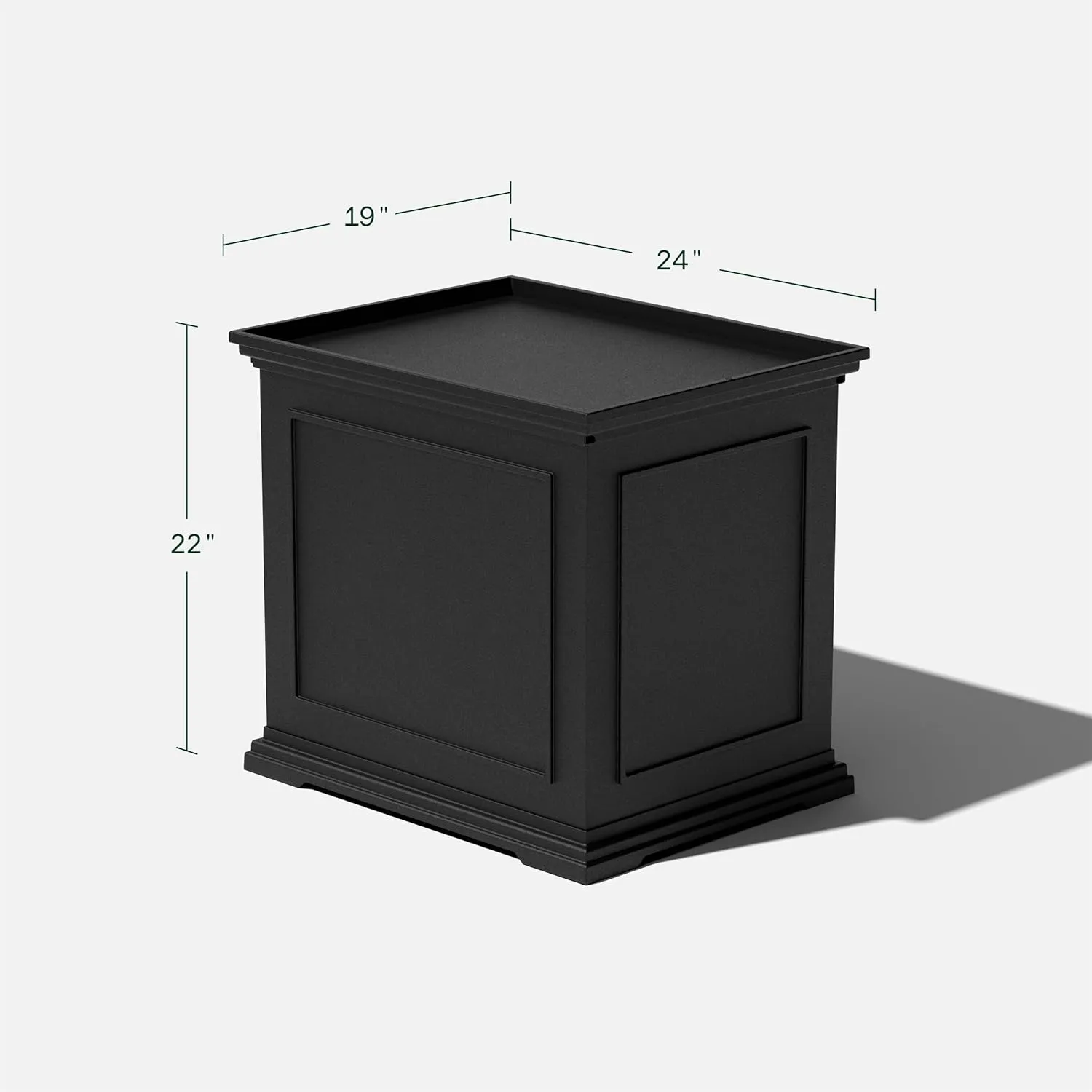 Veradek Brixton Tray Table - 2-in-1 Outdoor Side Table with Storage and Tray for Patio/Porch | Durable All-Weather Resistant | Classic & Functional