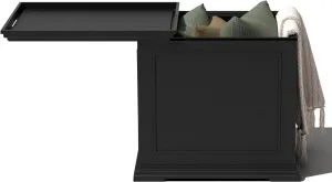 Veradek Brixton Tray Table - 2-in-1 Outdoor Side Table with Storage and Tray for Patio/Porch | Durable All-Weather Resistant | Classic & Functional