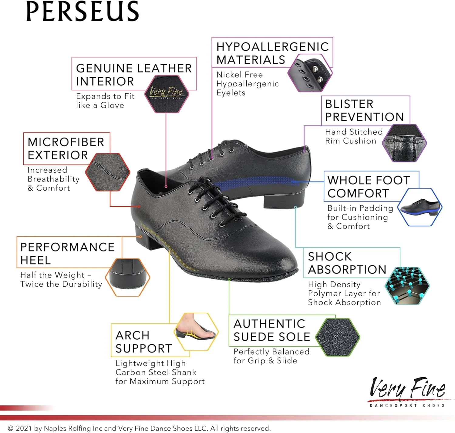 Very Fine Men's Dance Shoe Ballroom Collection Perseus Lyon Bachata Social Salsa Tango
