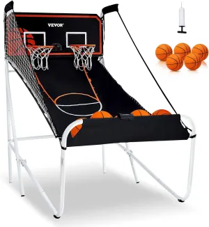 VEVOR Basketball Arcade Game Indoor, 2 Player Indoor Basketball Game, Home Dual Pop- A-Shot Sport with Balls, 8 Game Modes, Electronic Scoreboard, and Inflation Pump, for Kids, Adults